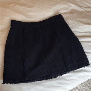 Boden Navy Tweed Mini Skirt